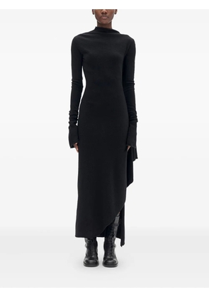 Ann Demeulemeester wool high-neck dress - Black
