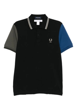 Comme Des Garçons Shirt x Fred Perry colour-block short-sleeve polo shirt - Blue