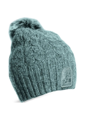 Parajumpers cable-knit pom-pom beanie - Blue