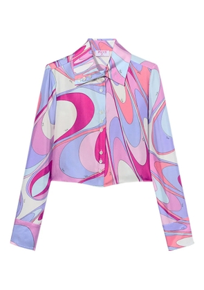 PUCCI onde-print silk shirt - Pink