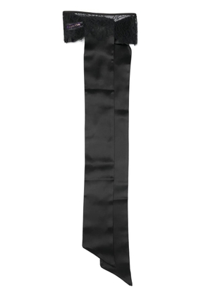 Maison Close lace-trimed ribbon - Black