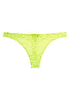 Fleur Du Mal Le Stretch lace thong - Yellow