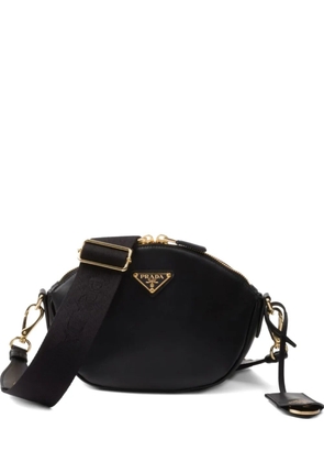 Prada triangle-logo zip-top shoulder bag - Black