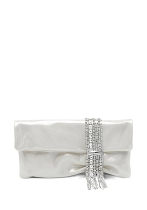 Jimmy Choo medium Zandra crystal-embellished clutch bag - Neutrals