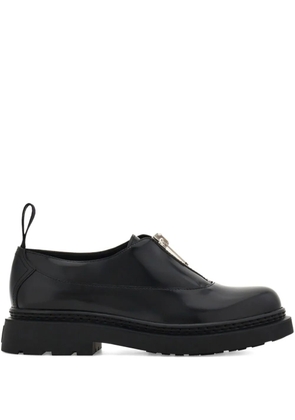 Ferragamo zip-front Derby shoes - Black