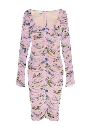 Blumarine floral-print midi dress - Pink