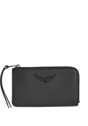 Zadig&Voltaire wings-detail top-zip wallet - Black