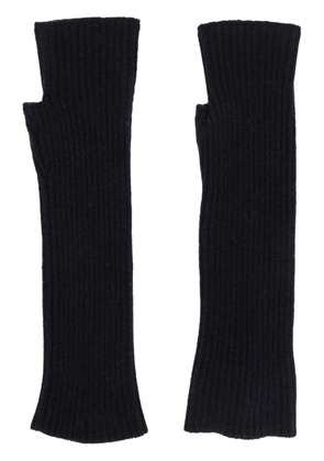 Chinti & Parker ribbed fingerless gloves - Blue