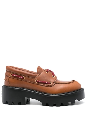 Miu Miu leather loafers - Brown