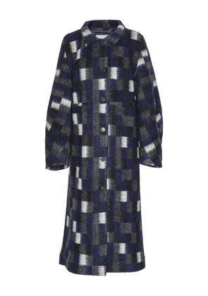 Henrik Vibskov single-breasted brushed coat - Blue