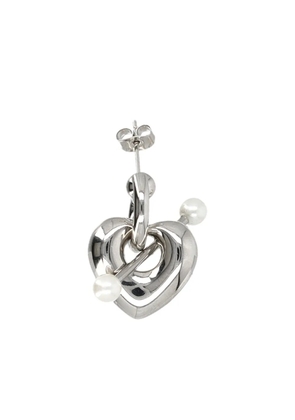 Justine Clenquet heart-shaped earrings - Silver