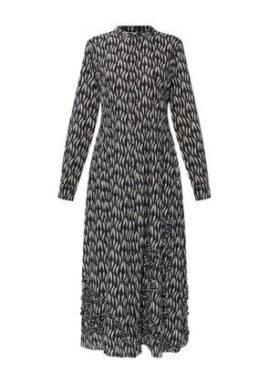 Ulla Johnson Laurentine ruffled print midi dress - Black