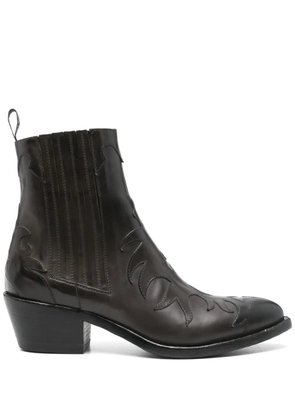 Sartore 50mm leather cowboy boots - Brown