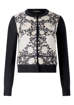 Roberto Cavalli floral-panel cardigan - Black