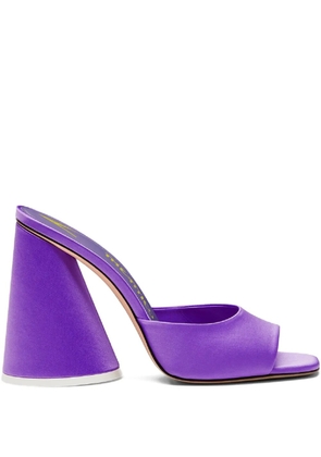 The Attico cone-heel open-toe mules - Purple