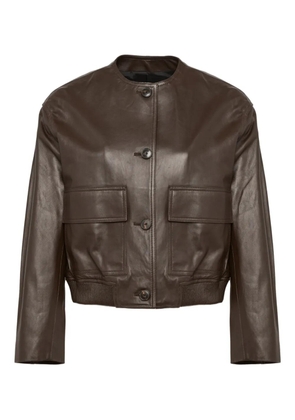 Yves Salomon leather jacket - Brown