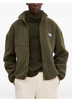 American Vintage Hoktown zip-up shearling jacket - Green