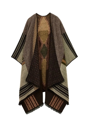 Ba&Sh Panama striped cape - Green