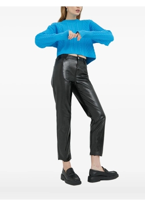 Gestuz cable-knit crew-neck knitwear - Blue