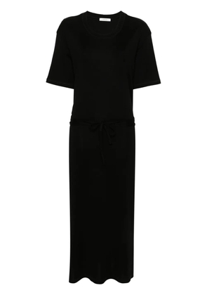 LEMAIRE ribbed-knit belted maxi dress - Black