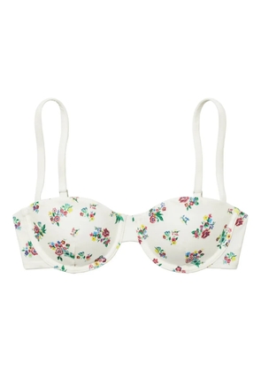 Tory Burch printed underwire bikini top - White