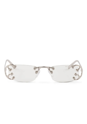 Prada Eyewear Runway embellished rectangle sunglasses - Grey