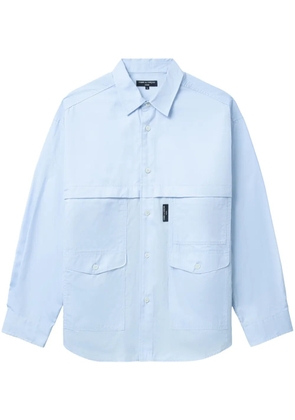 Comme des Garçons Homme quilted-panel shirt - Blue