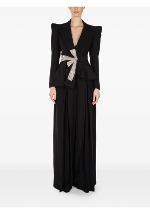 ARAFTU bow peplum all in one - Black