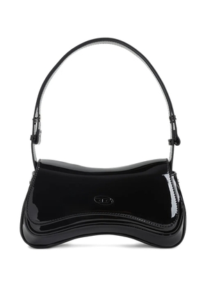 Diesel Play logo-plaque shoulder bag - Black