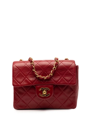CHANEL Pre-Owned 1996-1997 Mini Square Classic Lambskin Single Flap crossbody bag - Red