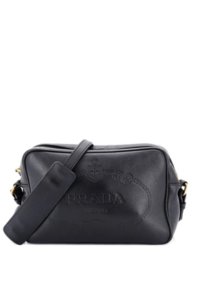 Prada Pre-Owned Logo Camera Bag Embossed Leather Small crossbody bag - Black