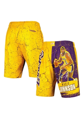 Mitchell & Ness Magic Johnson Los Angeles Lakers Hardwood Classics shorts - Yellow