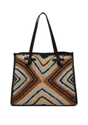 MARCELLA CLUB chevron tote bag - Neutrals