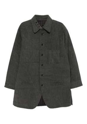 Yohji Yamamoto gusset-collar padded jacket - Grey