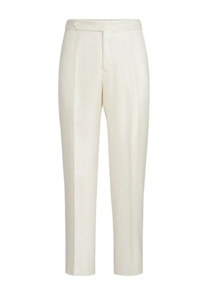 Brunello Cucinelli pleated waist-tab silk trousers - Neutrals