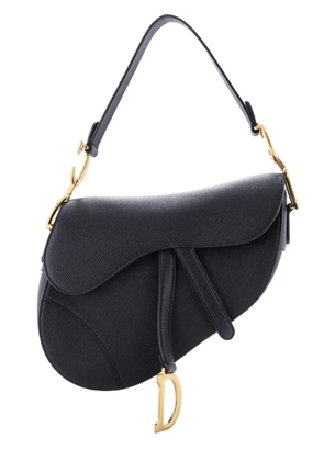 Christian Dior Pre-Owned Saddle Handbag Leather Medium shoulder bag - Black