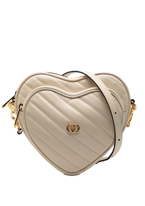 Gucci Pre-Owned 2016-2025 Mini Matelasse Leather Heart crossbody bag - Brown