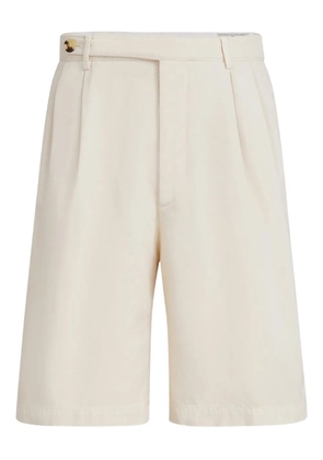 Brunello Cucinelli pleats tabbed-waistband shorts - Neutrals