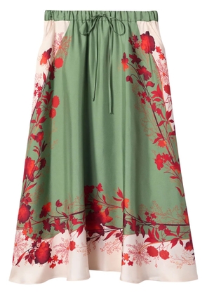 La DoubleJ Woodland-print midi skirt - GR08 WOODLAND PLACÉE