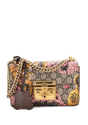 Gucci Pre-Owned Padlock Bengal Print GG Coated Canvas Small shoulder bag - Neutrals