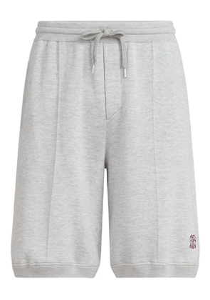Brunello Cucinelli logo-embroidered shorts - Grey