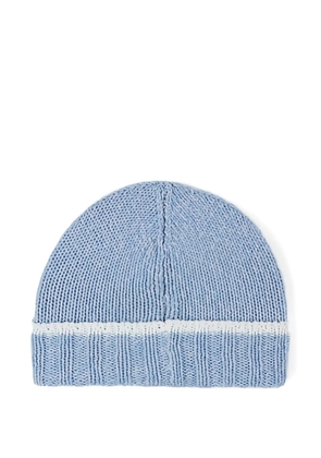 Paul & Shark contrast-stripe beanie hat - Blue