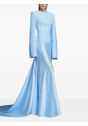 Solace London Claudine flared-sleeve maxi dress - Blue