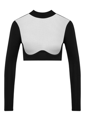 Maison Close Pure Tentation sheer long-sleeve top - Black