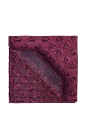 Brunello Cucinelli medallion-print silk pocket square - Red