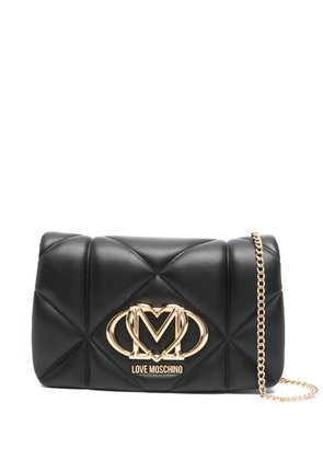 Love Moschino logo-plaque cross body bag - Black