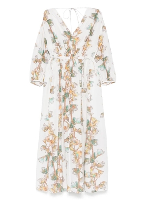 Paul Smith floral-print maxi dress - White
