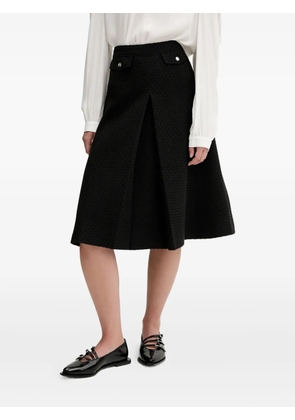 HUGO tweed A-line midi skirt - Black