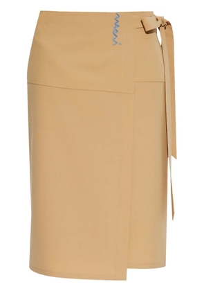 Marni wrap tie skirt - Neutrals