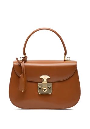 Gucci Pre-Owned 20th Century Smooth Calfskin Lady Lock satchel - Brown